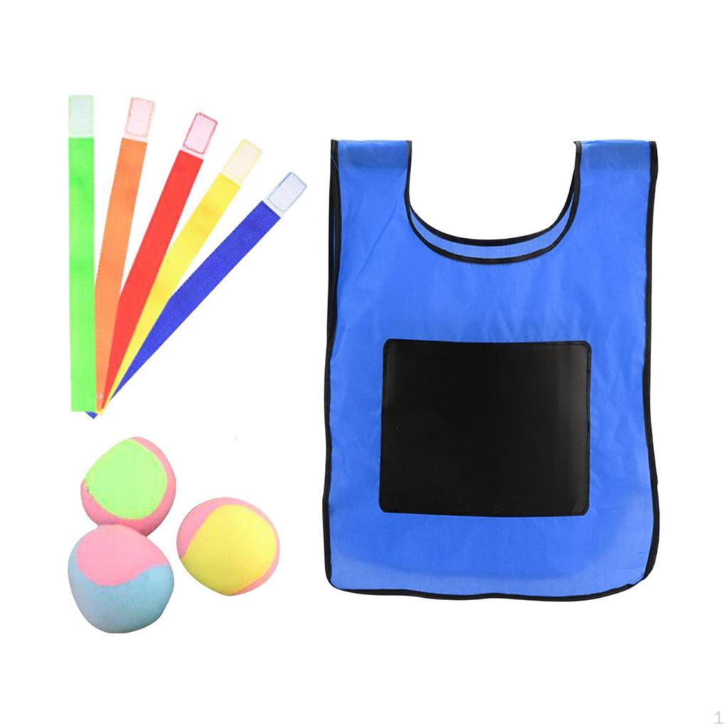 Dodgeball Game 3 Sticky Ball Toy Vest Interactive Toss for