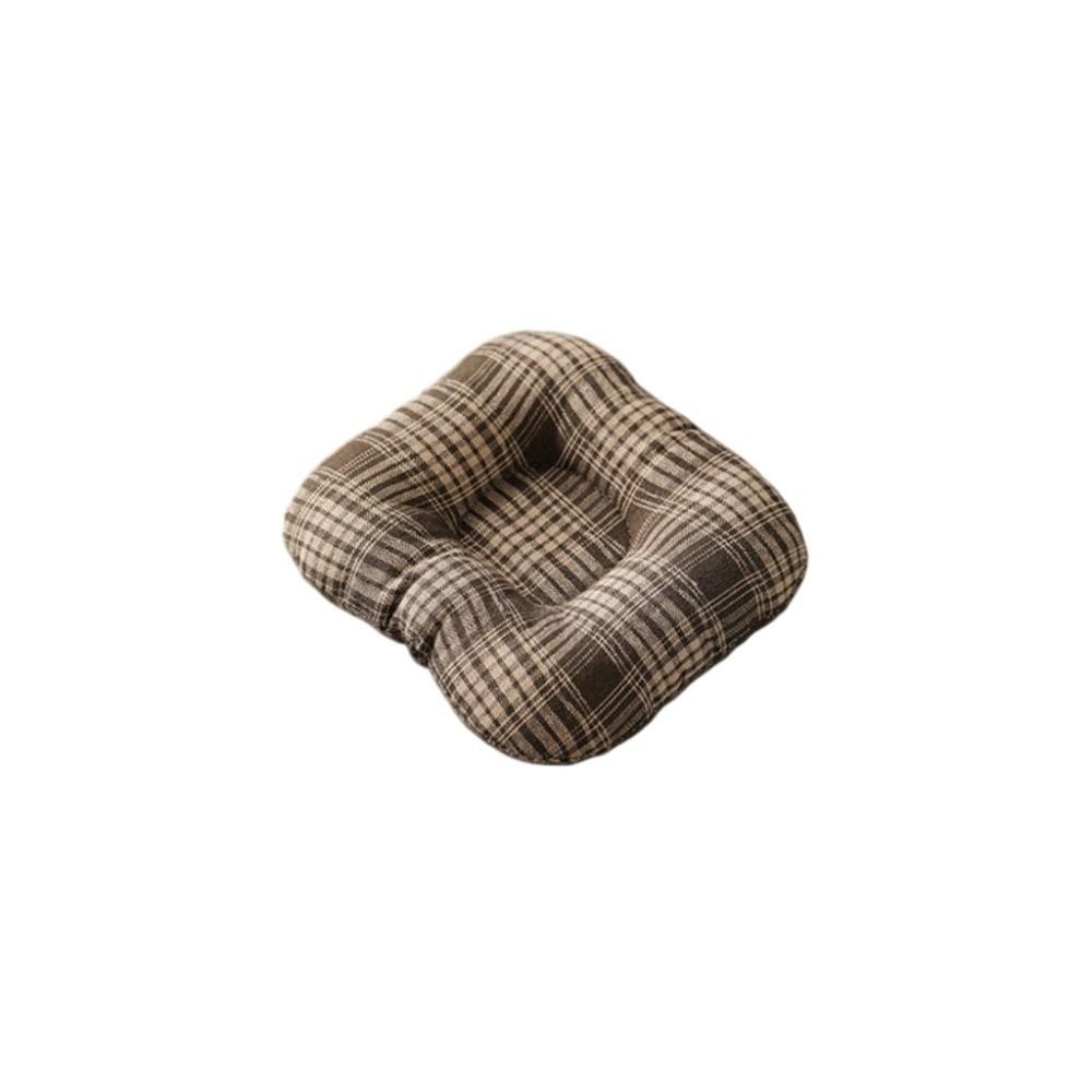 

Durable Cloth Plaid Square Coaster Tabletop Protection Soft Drink Cup Mat Vintage Non Slip Teapot Mat Tea Ceremony