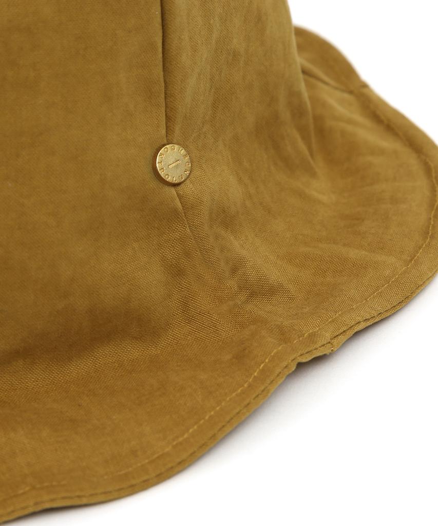 Eondeokeonteulolseutyudio Cotton Bucket Hat Wire Bell Bucket / Bio / Dark Mustard