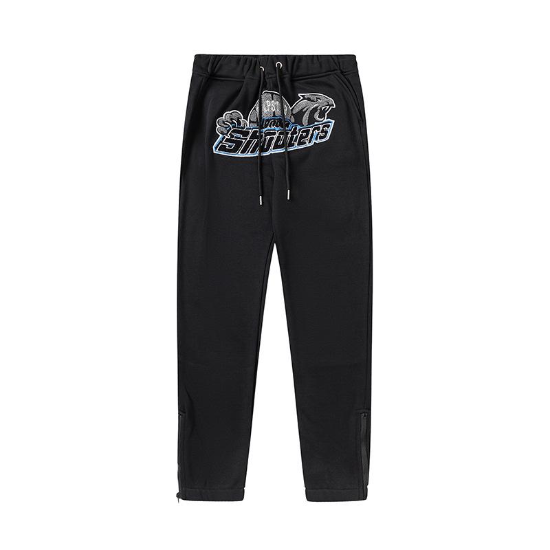 Trapstar towel embroidered letters fleece-lined zipper jacket, hooded sweatshirt pants, couple set