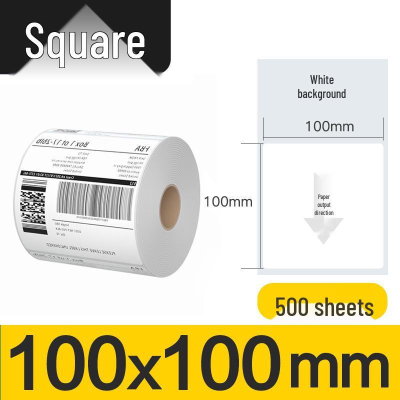 100x100x150mm Three-Proof Self-Adhesive Thermal Label Paper for Barcode Printing