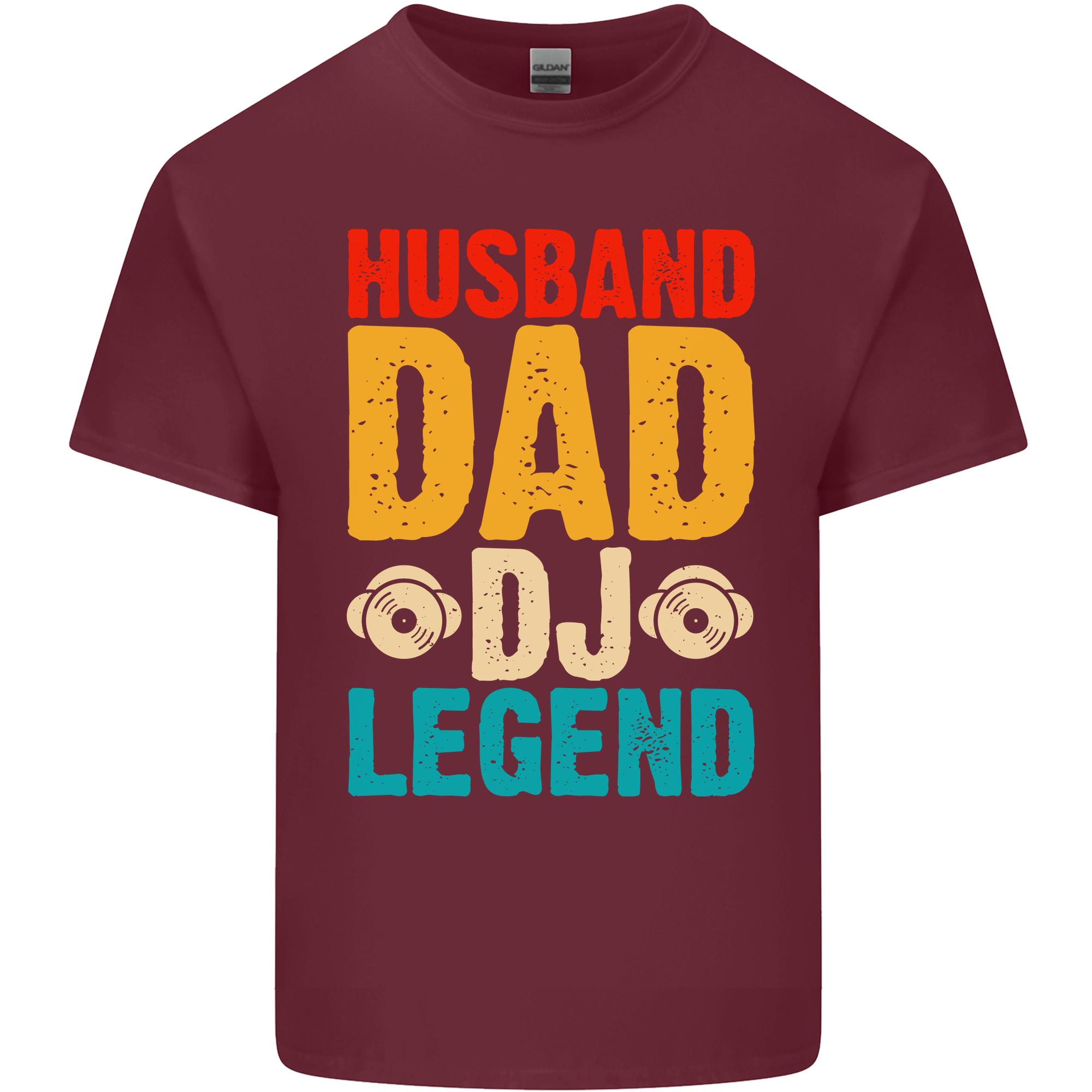 Husband Dad DJ Legend Fathers Day Unisexs Light Cotton TShirt S