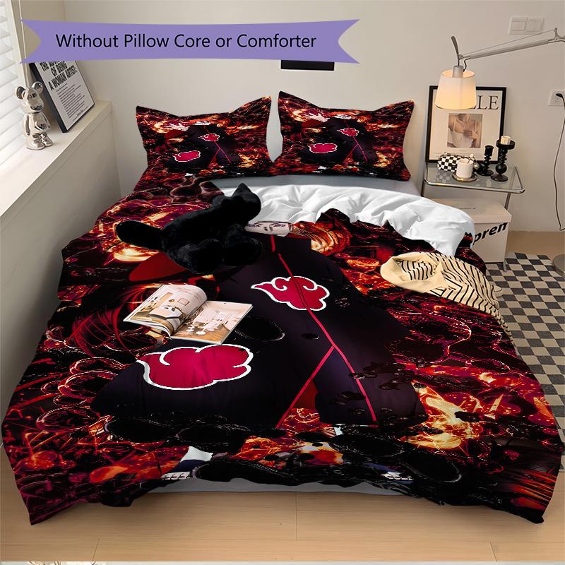 Flame Shadow Warrior Print 3Pcs Bedding Setduvet Cover With 2 Bedropillowcase Home Birthday Gift