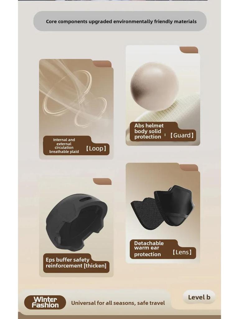 Universal Electric Vehicle Helmets for Men and Women - All-Season Safety for B-Type Battery Vehicles