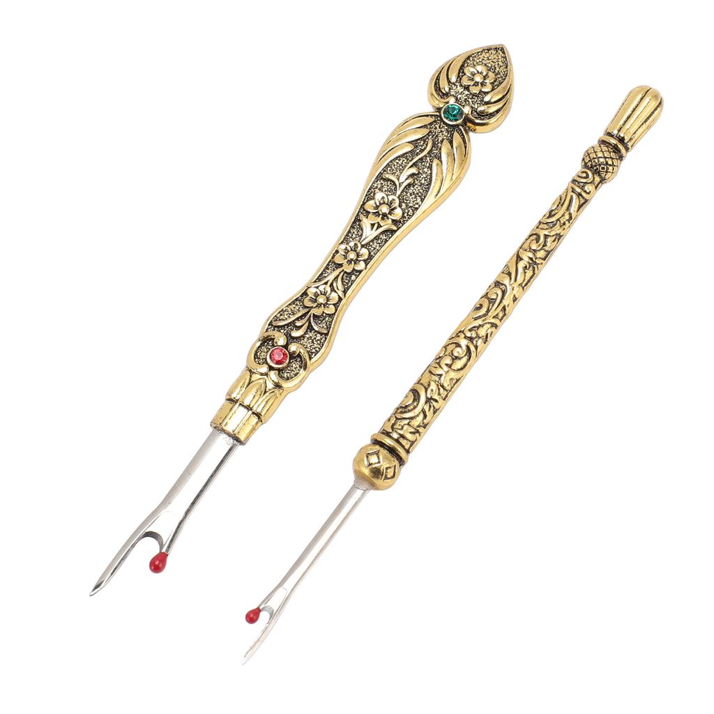2 Stück Retro Nahttrenner Schnelles Entfernen DIY Metall Handstich Entferner Fadenentferner für Handarbeit