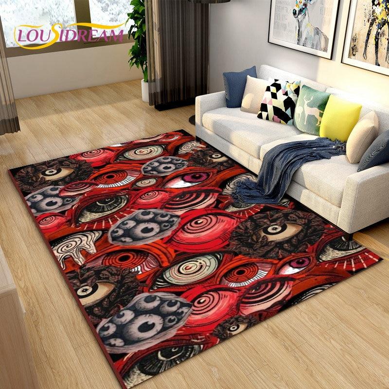 Teppich mit Baum des Lebens, böser Blick, Hamsa-Palme, Mandala-Teppich, Teppich für Wohnzimmer-Dekoration, Kinder spielen, Krabbeln, rutschfeste Bodenmatte