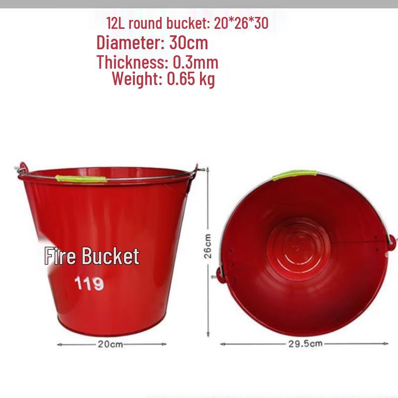 Lieve Fire Emergency Sand/Water Bucket 12L