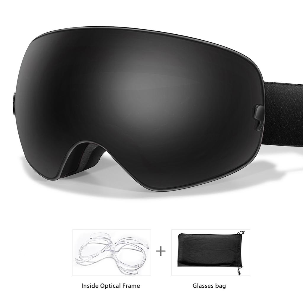 Anti-Fog UV400 Snowboard Goggles for Men Women Outdoor Sports Ski Mask Cycling Glasses with Replacement Lens Christmas Gift