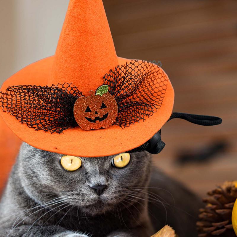 Halloween Hunde Hexenhut Lustiges Hexenkostüm Party Kopfschmuck Haustier Feiertag Cosplay Kopfbedeckung Halloween Kostümparty Kostüm