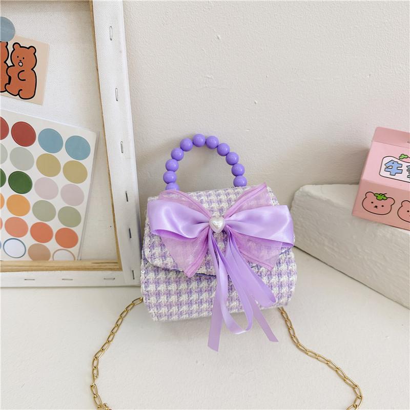 Stylish Korean Princess Handbag For Little Girls With Charming Bow Design In Pink And Red Purple