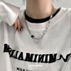 2024 Irregular Ring Zircon Necklace For Women Men Titanium Steel Hip Hop Unisex Sweater Chain New Korean Fashion  Choker