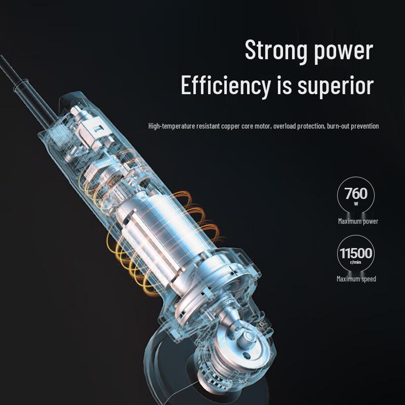 Deli 760W Angle Grinder Kit CN plug (adapter included)