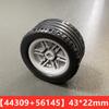Applicable Building Block 44309 + 56145 Technology Building Block Spare Parts 4184286 43 * 22Mm Car Tire