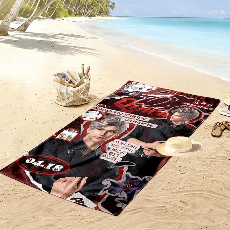 Love and Deepspace Sylus Print Beach Towel, Large Soft Quick Dry Towel for Beach Camping Swimming