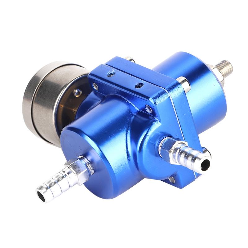 Regulowany regulator ciśnienia paliwa FPR ze stopu aluminium Uniwersalny regulator ciśnienia paliwa FPR z wężem i manometrem 0‑140psi Regulowany regulator ciśnienia FPR