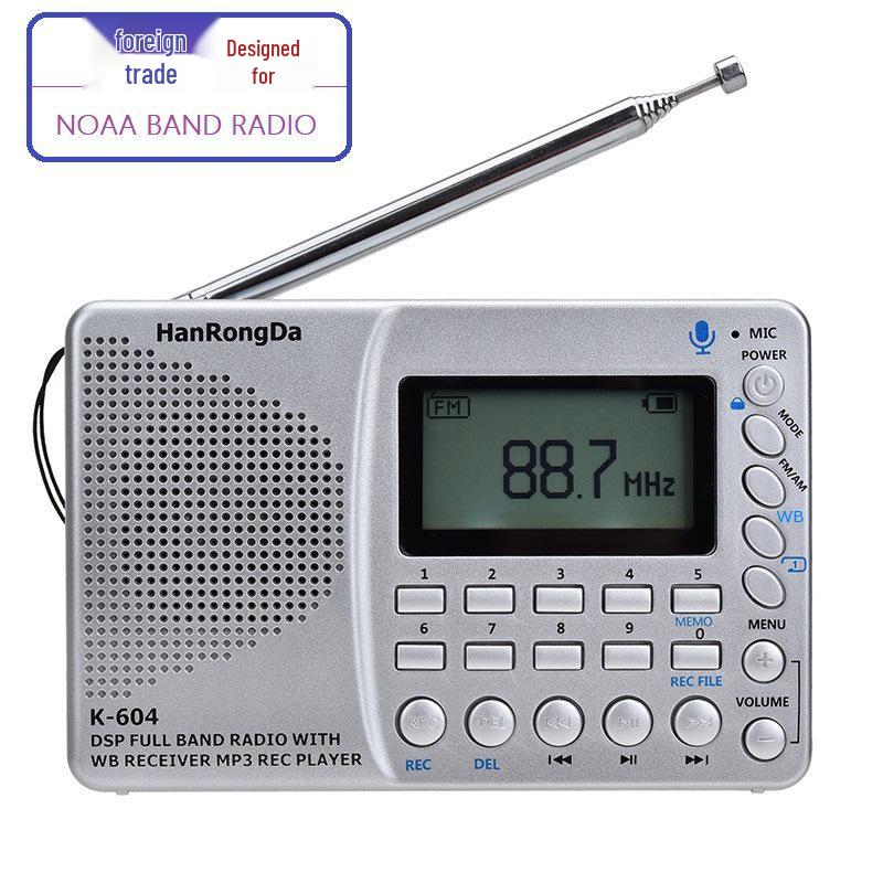 Multi-Function Desktop Weather Band Radio with Card-In Recorder