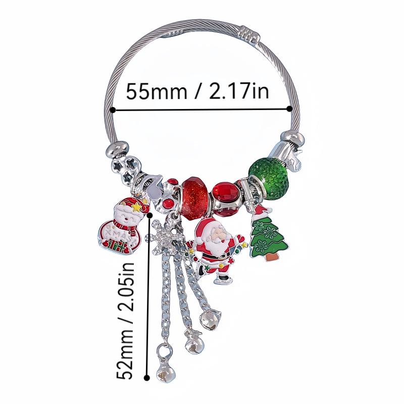 

Elegant Christmas Santa Snowflake Bracelet - Perfect Gift for Girlfriend