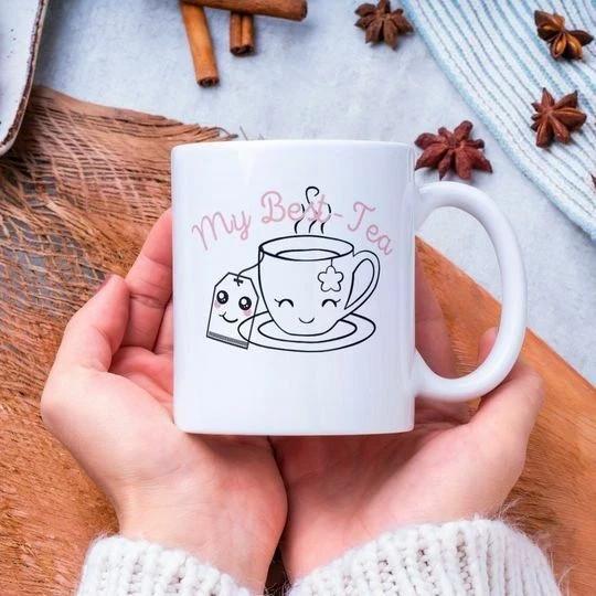 My Best Tea Cup Best Friend Mug #Bestie Cute Gift For Her Her 11OZ Coffee Mug XXXL