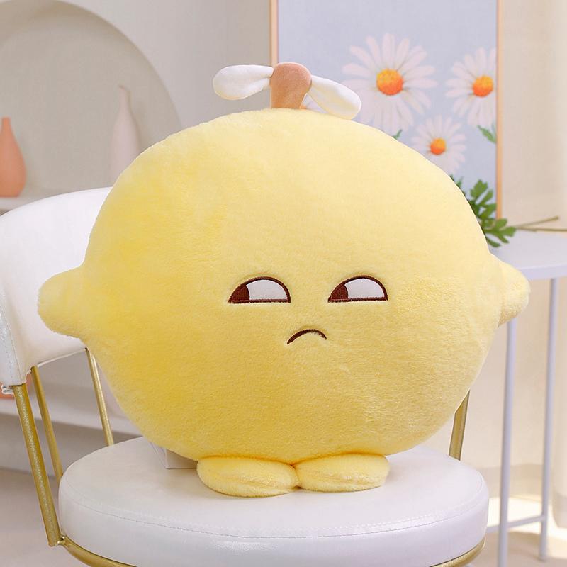 

50CM Cute And Charming Featuring Expression Lemon Plush Doll Rolling Eyes Lemon Doll Pillows Decorate The Bedroom Sofa Bed To Accompany Sleep about 50cm