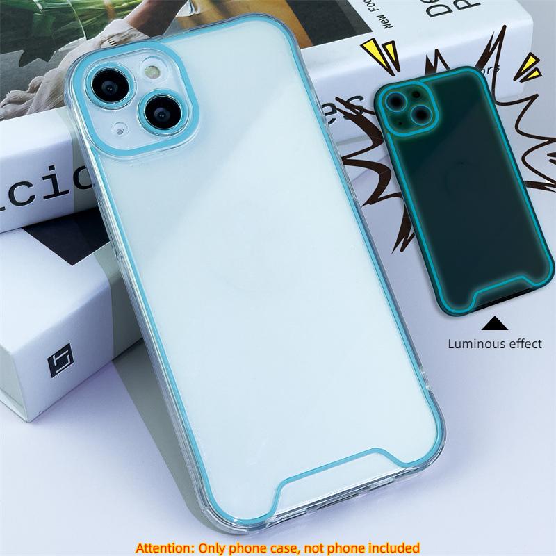Night Light Luminous Clear Soft Case For IPhone Glowing Lens Protector Cover