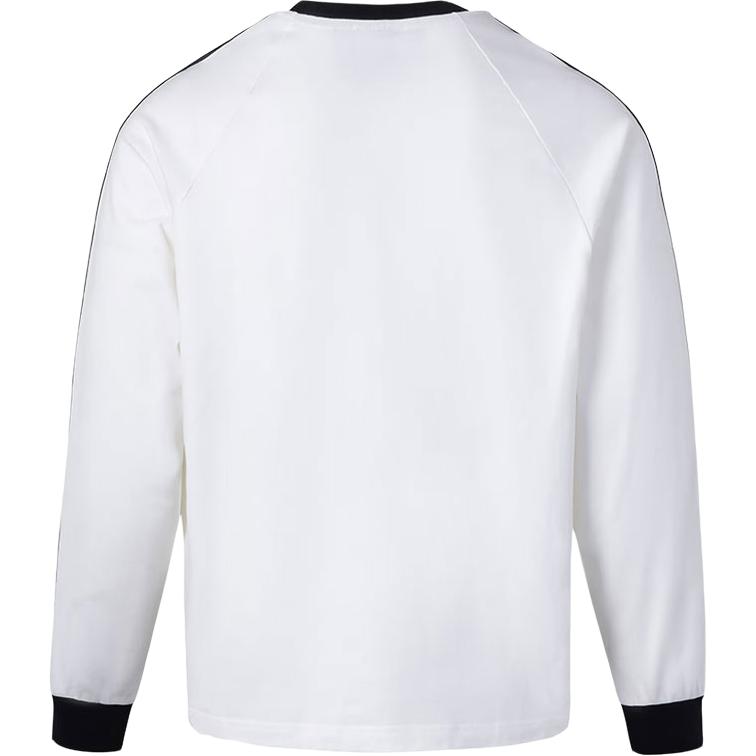 Adidas Originals Klassisches Langarm-Streifenshirt Herren Tops Weiß KE5825