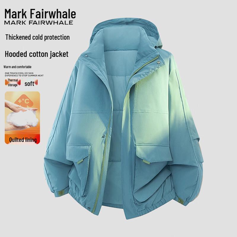 Mark Fairwhale Men's Hooded Fleece-Lined Winter Padded Jacket