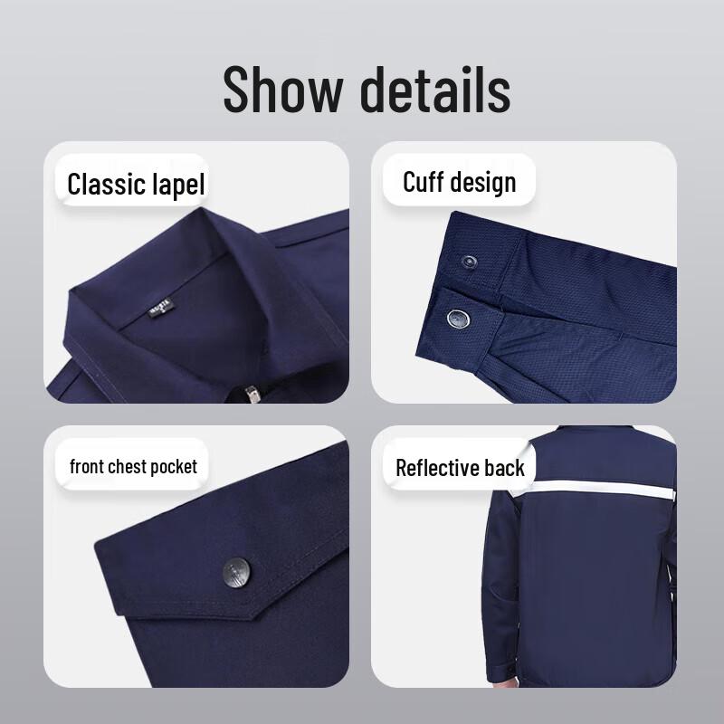 Xinjingzhou Men's Long Sleeve Reflective Workwear Set