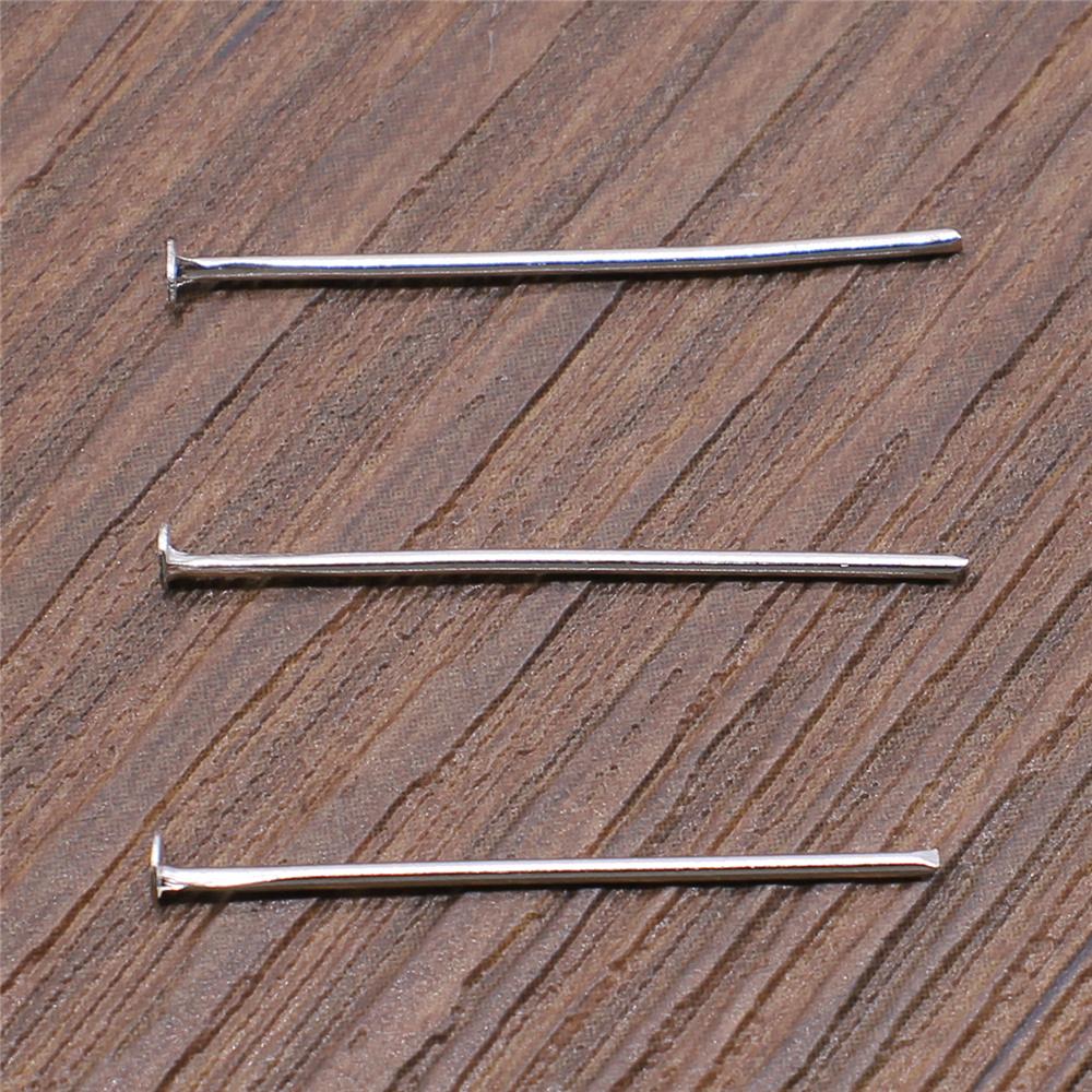 200pcs 18-35mm Flat Head Pins 4 Colors Headpins For Jewelry Making Jewelry Findings & Components