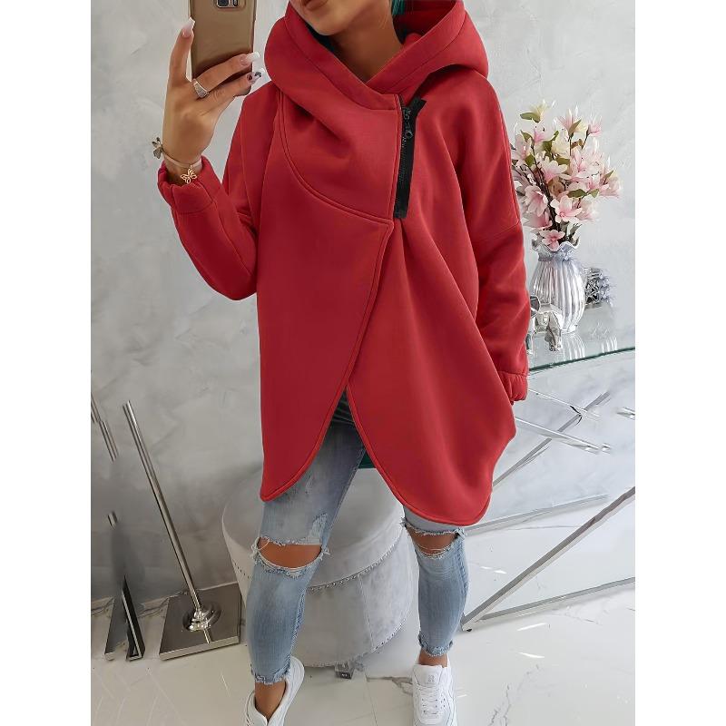 BITCED Women's Fashion Casual Solid Color Print Long Sleeve Hooded Hoodies & Sweatshirts International Design