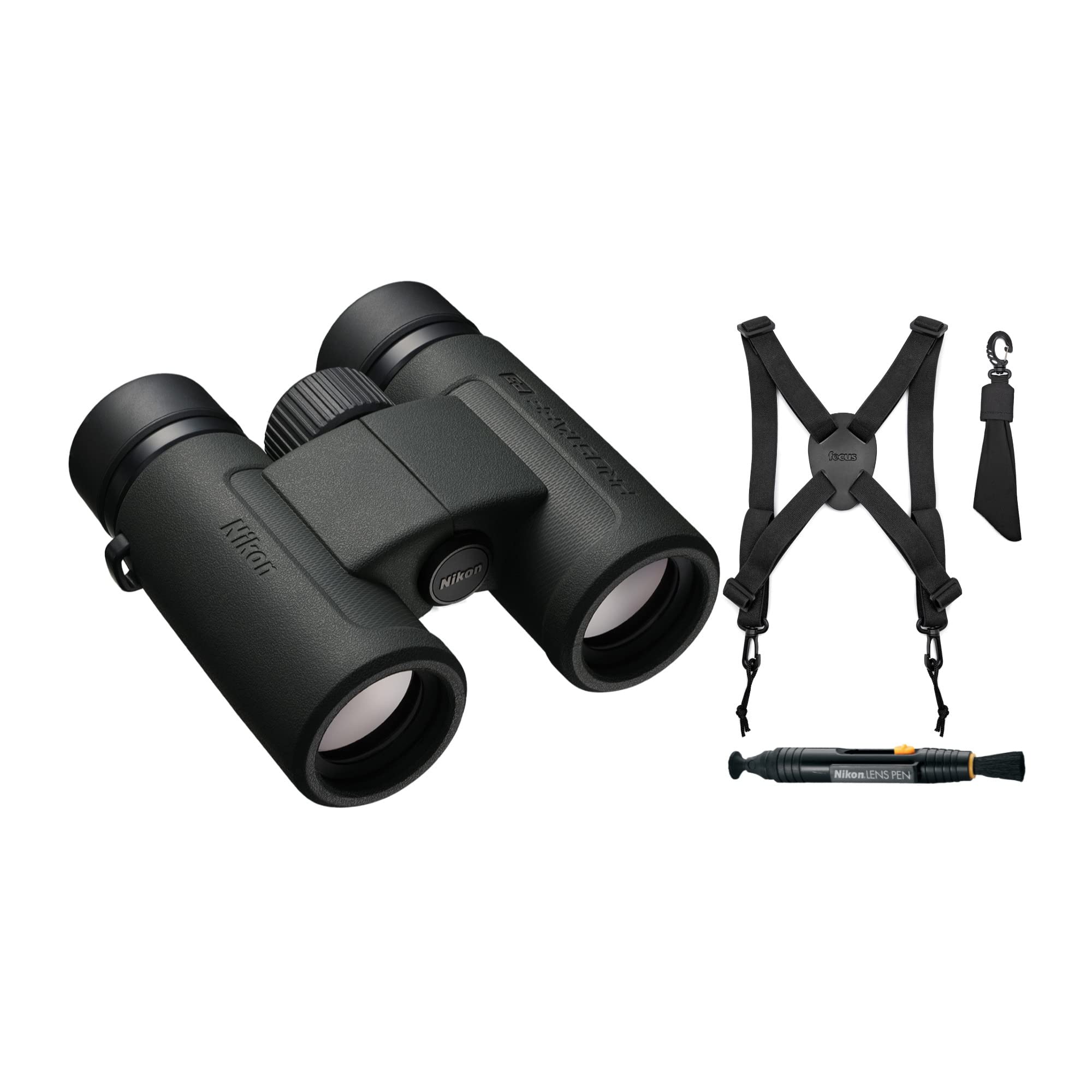 

Nikon Prostaff P3 8X30 Binocular Set with Harness and Lens Pen Cleaning System 3-piece