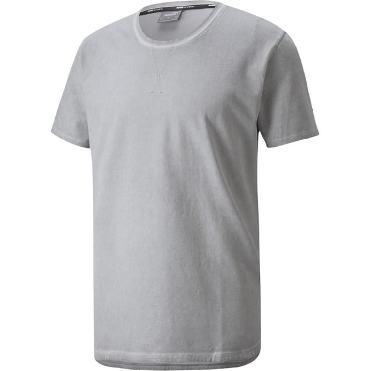 PUMA T Shirts Men s Light Gray Crew Neck Moderate 521494-19 165/88A/XS