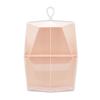 Fashionable Makeup Puff Storage Box Holder Portable 4 Grid Powder Puff Container for Stud Earrings
