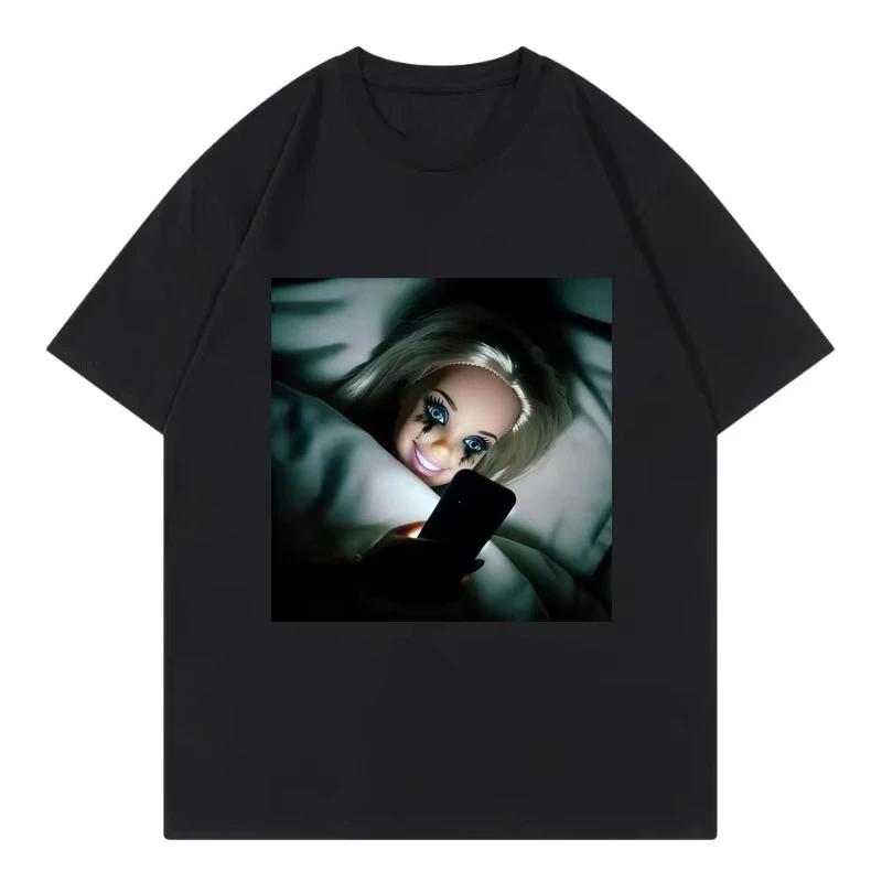 Disgusting Doll Face Funny Meme Graphic T Shirts High Quality Fashion Oversized Tshirt Unisex Women Casual Short Sleeve Tshirts S