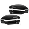 1 Pair Side Door Wing Rearview Mirror Cover Trim Cap Gloss Black ABS Fit for Nissan Navara NP300 D23 2014-2017 2018