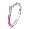 925 Silver Wedding Rings For Women Girl 'S Stackable Ring For Engagement Party