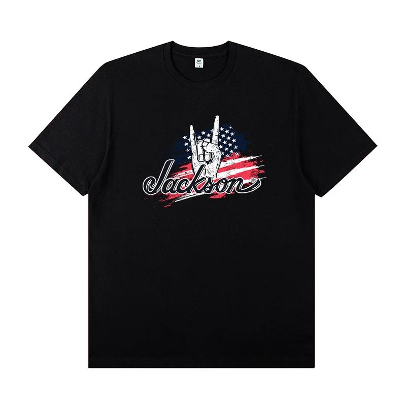 JACKSON SHARKROT Jackson Electric Guitar with Short Sleeve Tshirt Rock Band Outfit Casual Tshirt for Unisex and Women