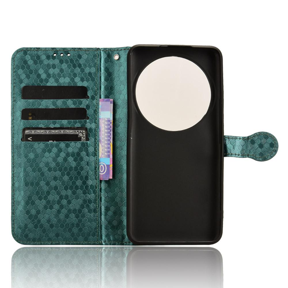 For Xiaomi 14 Ultra Case Dots Imprinted PU Leather Wallet Stand Phone Cover