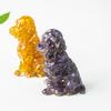 Water Crystal Resin Dog Figurine With Goldendoodle Design For Office Decor And Home Display