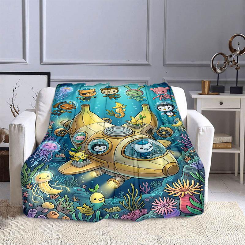 3D The-Octonauts printed blankets picnic blanket Warm Flannel blankets Soft and comfortable blanket bed linings Birthday Gift