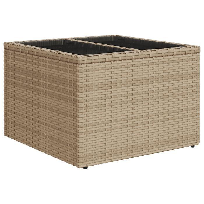 VidaXL Set de canapé de jardin 7 pièces avec coussins Beige Poly Rotin 3345931