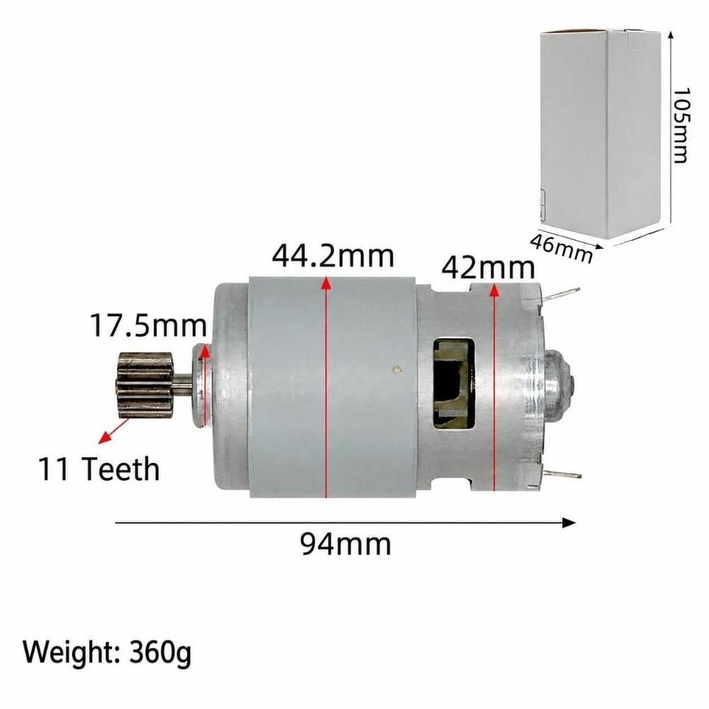 11 Gear Teeth DC Motor 775 Model 21V Power Tool Motor High Torque Replacement Motor Power Tool Fix