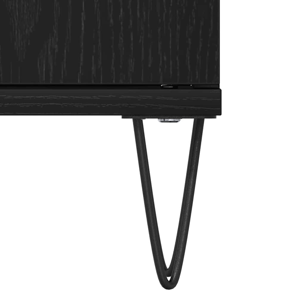 Bathroom Furniture Set 3 pcs Black Oak Effect 30 x 30 x 190 cm