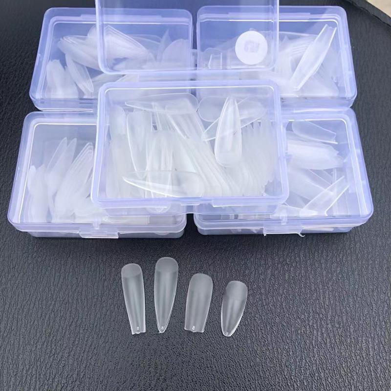 Matte ultradünne spurlos aufklebbare künstliche Nägel mit optionalen Nachfüllpackungen, doppelt verwendbar als vollständige oder halbe Aufkleber, kein Polieren erforderlich