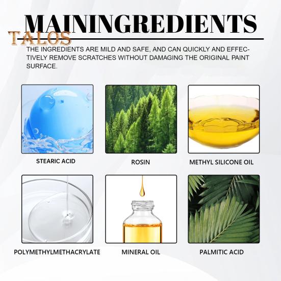 Crème de réparation des rayures de voiture 120 ml, cire de polissage pour réparation des rayures de peinture automobile, remplissage des rayures profondes pour véhicules, kit de suppression des rayures de voiture avec éponge et