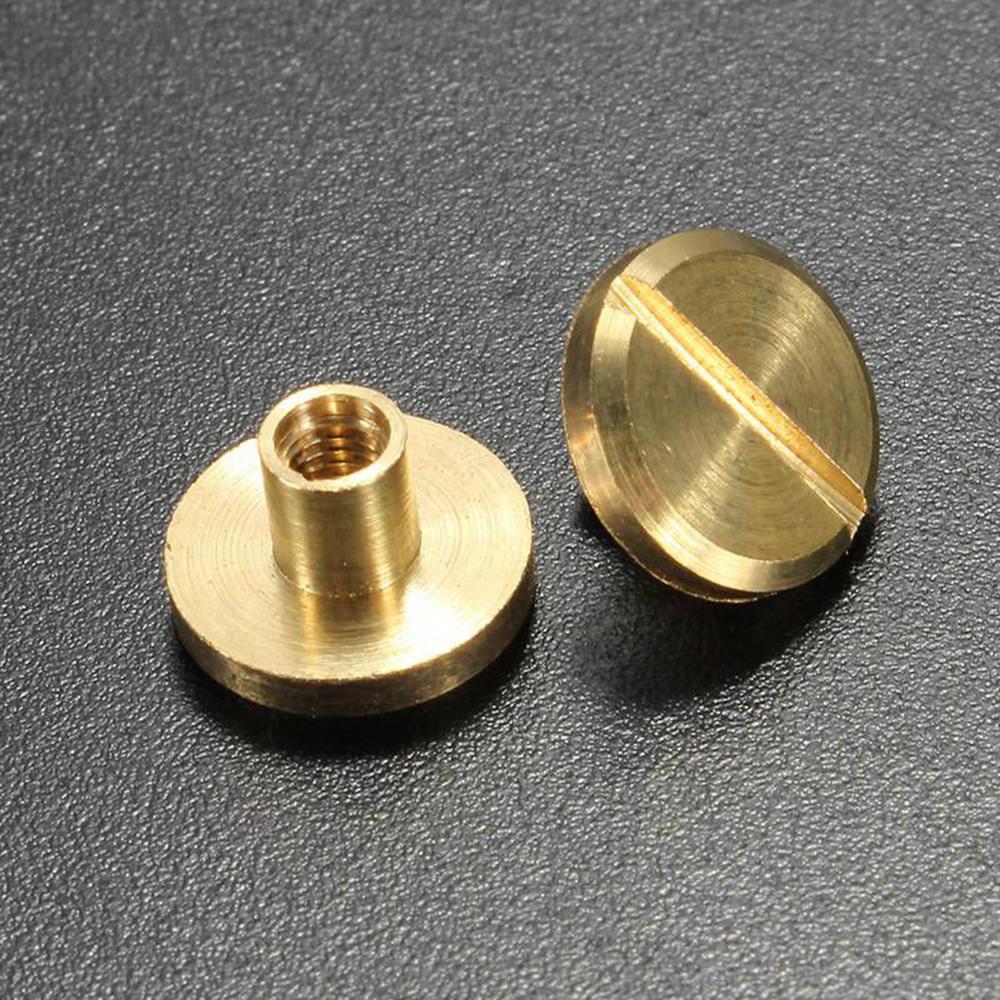 10 pcs 5/6.5/8mm Luggage Craft Clothes/Bag/Shoes Brass Nail Strap Rivets Screw Solid Nail Bolt Leather Craft Round Head Screws