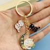 Cute Cats Pet Charm Keychain Chic Cats Figure Bag Hanging Decoration Charm Multipurpose Key Chain Adornment