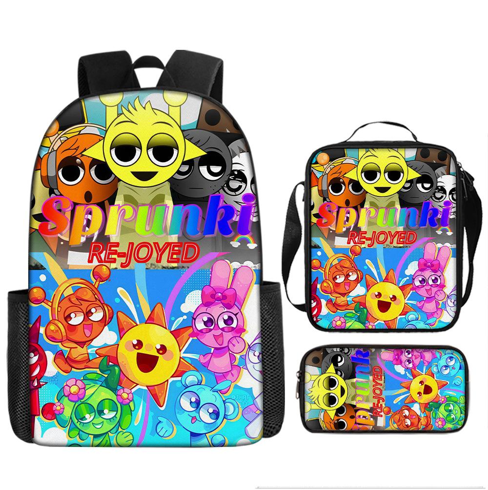 Sprunki Rhythm Box Backpack Primary School Third and Fourth Grades Lightweight Student School Bag