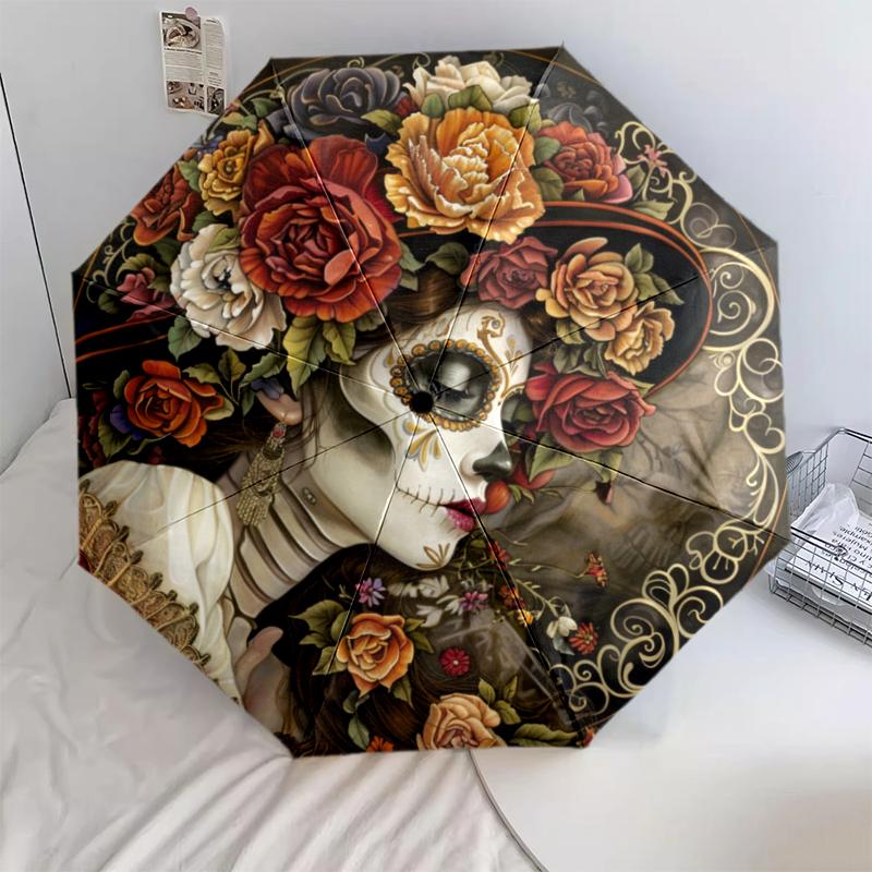 

1 шт. Автоматична складана парасолька - Мультяшний візерунок, Портативна та складана конструкція з 8 спицями, Різдвяні подарунки на День народження