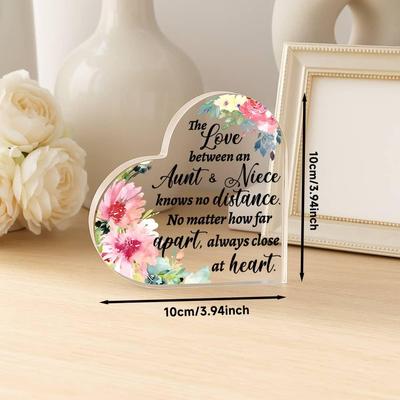 Aunt & Niece Love Sign. Boho Farmhouse Decor for Office, Bedroom or Living Room. Ideal Gift.