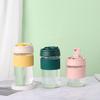 Double drink glass straw cup cute high value water cup women portable accompanying coffee cup gift cup